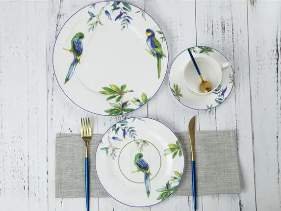 Листья птицы наборы посуды столовая посуда набор посуды и тарелки наборы кухонных принадлежностей