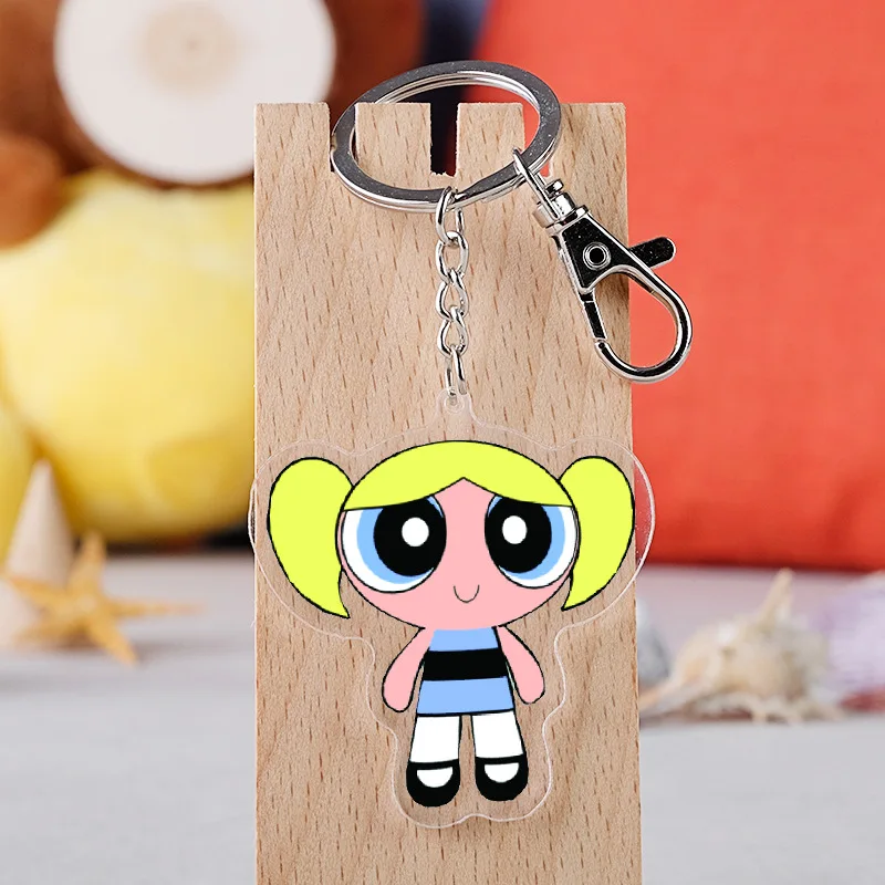 Аниме Powerpuff девушки мультфильм фигурка автомобиля брелок держатель лучший друг Выпускной подарок на Рождество