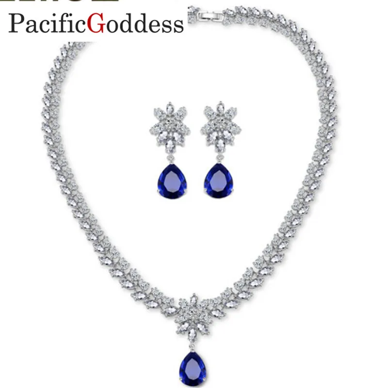 Patifgoddess бум роскошные свадебные серьги в виде кубиков ожерелье набор