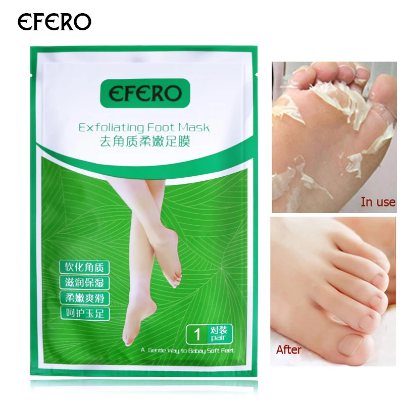 Cuidados com a Pele Máscara para Pés Meias para Pedicure Efero Pces Par Pés Peel Máscara Remover Mortos Suave Esfoliante pé Spa 24 = 12 6 Efero 24 pces = 12 par pés