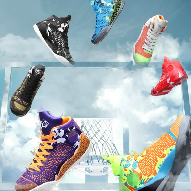 Новые Большие размеры Спортивные Баскетбол обувь, Мужская износостойкие спортивные туфли, занос и свет фитнес-обувь для любителей