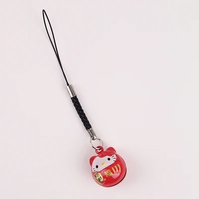 15 1 шт. Omamori Maneki Neko Fortune Cat Висячие брелки брелок милый меховой колокол украшение подвеска на сумку хороший подарок J30 - Цвет: 15