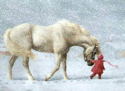 

14/16/18/28 Needlework,For embroidery,DIY DMC Girl and horse animal snow 14ct Cross stitch kits,Art Pattern Cross-Stitching