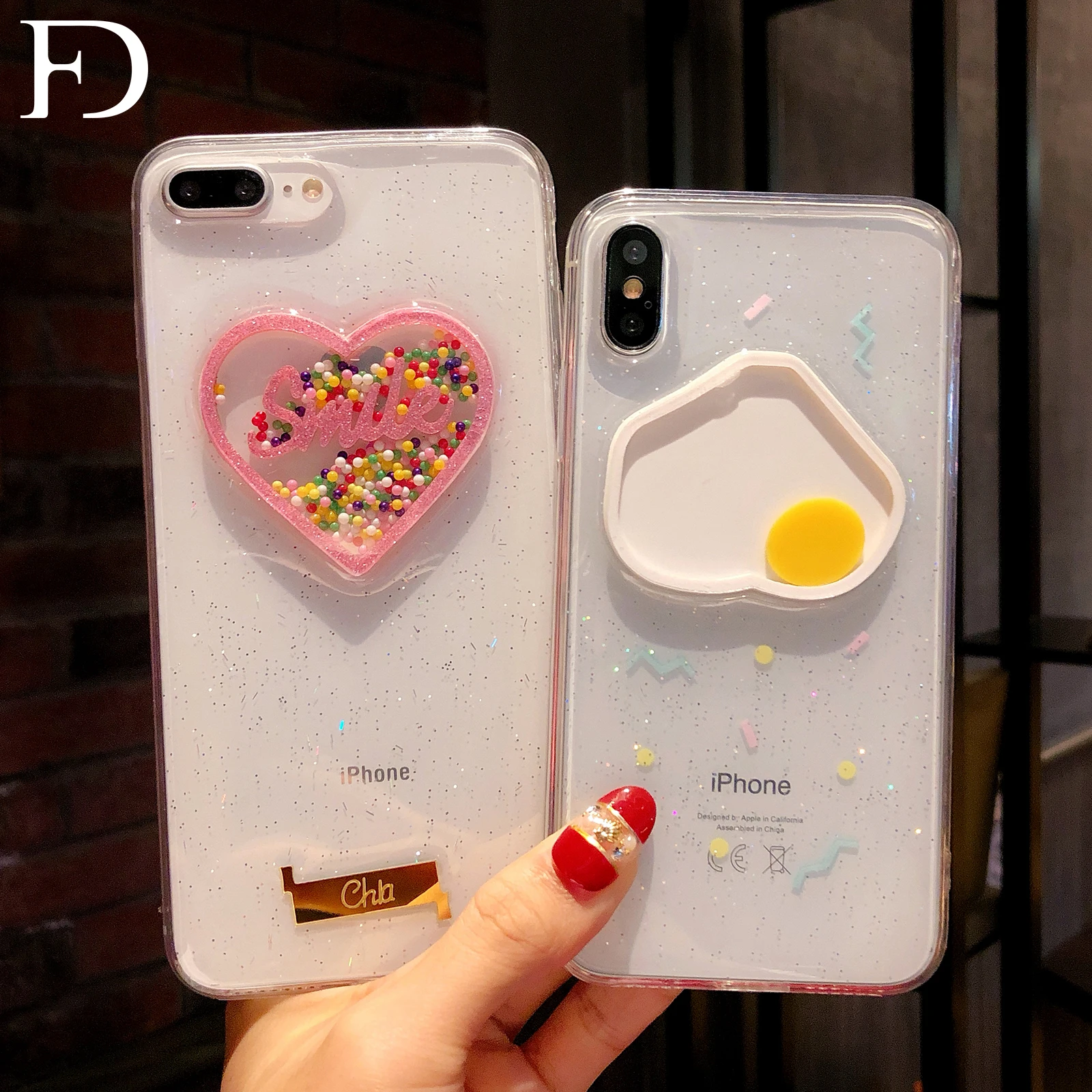 

FD Love And Poached Eggs Soft TPU Phone Case X XS Max XR Case Cover Phone 7 8 6 6s Plus Case Phone 8 Plus Fashion Phone Case New