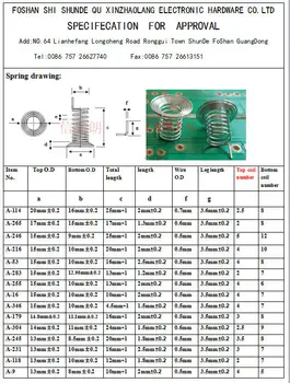 

1000PCS spring with tin coated compression spring touch spring