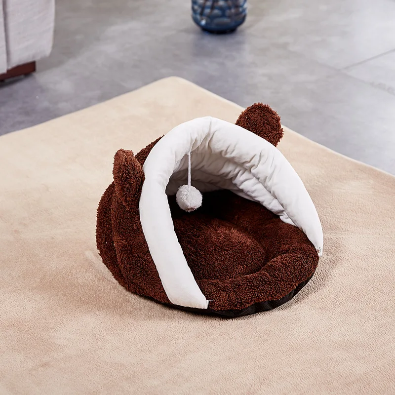  New Cotton Velvet Pet Cat Bed Autumn Winter Warmer Basket for Cats Sleeping Cushion for Puppy Pet P