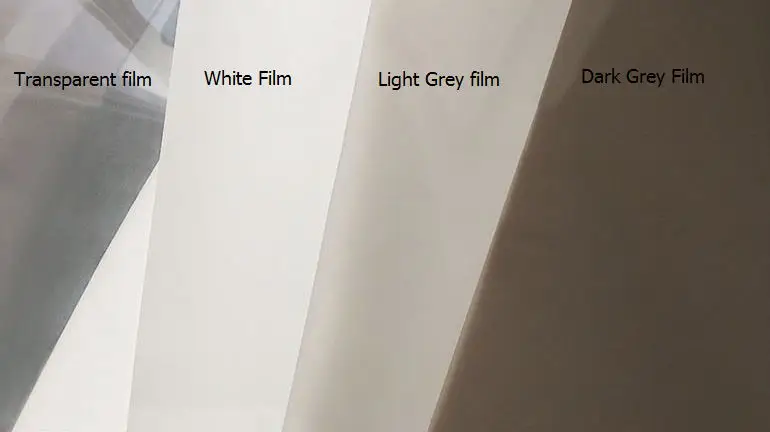 Rear projector film color