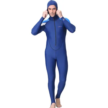 

Men Hooded Diving Suit Swim Stinger Suit Dive Skin Snorkeling Surf Waterski Anti-uv Wear Full Body With Caps hood Men Women 6/4