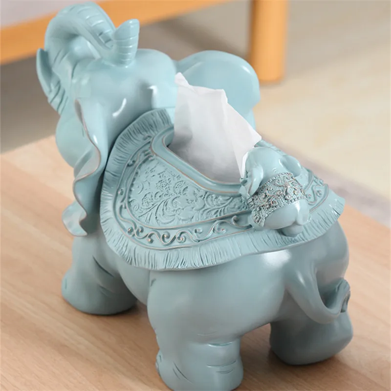 Creative Elephant Paper Holder Phone TV Control Key Holder Living Room Coffee Table Decoration Best Gift