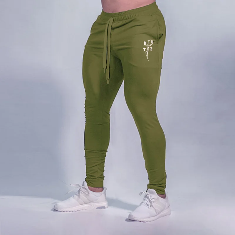 219 новые модные мужские повседневные штаны джоггеры брендовые Фитнес упражнения для брюк мужские спортивные костюмы нижняя часть спортивного костюма обтягивающие спортивные штаны - Цвет: Army Green