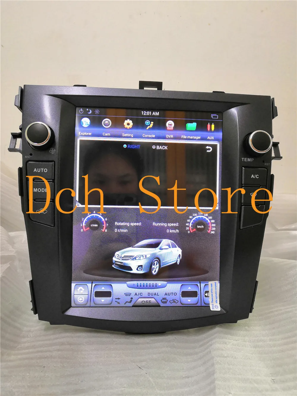 10,4 дюймов Tesla стиль Android 8,1 автомобильный dvd-плеер gps для Toyota Corolla 2006-2013 4G ram навигация для авто AC ips PX6 CARPLAY