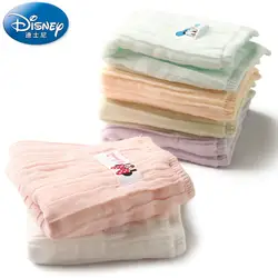 Disney мультфильм мягкий Soild цвет 100% хлопок квадратный марли полотенца Мультфильмы для новорожденных ручной купальный нагрудники s платок