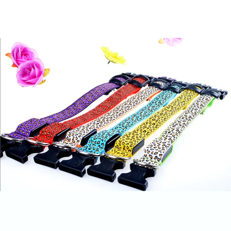 Собачий воротник вел свет Leopard Стиль светящийся узор электронный ошейник Пряжка