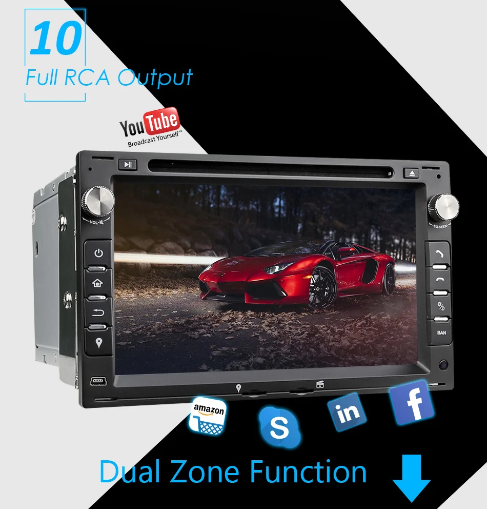 Eunavi TDA7851 2 Din Android 9,0 автомобильный DVD радио плеер gps для VW Volkswagen PASSAT B5 MK4 MK5 JETTA BORA POLO транспорт T5