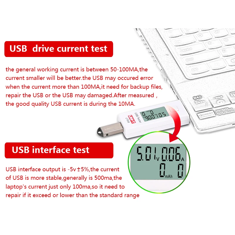 USB тестер UNI-T UT658 UT658B U диск доктор Вольтметр для зарядного устройства емкость 9 в телефон ноутбук мобильный мощность безопасности монитор