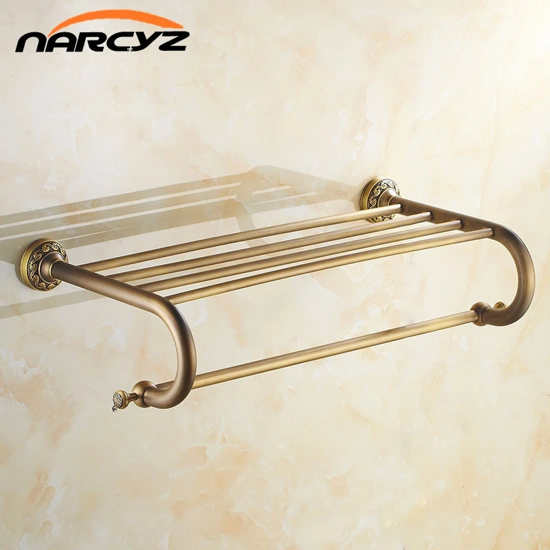 Full copper European antique towel racks pure copper towel racks