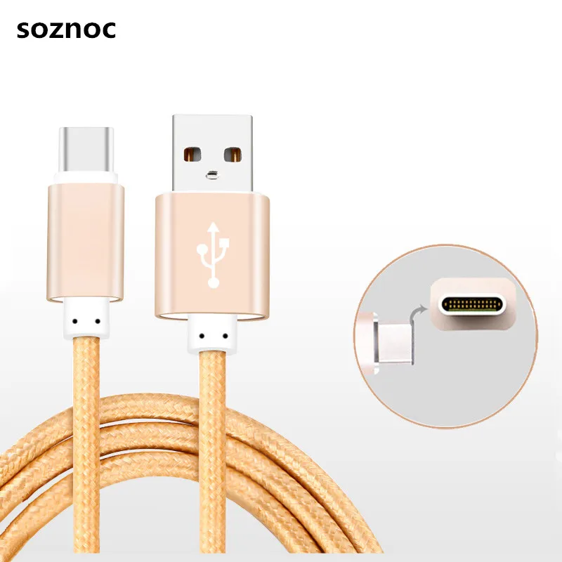  25CM / 1M / 2M / 3M Top quality USB Type-C cable USB Data Charger Cable for Huawei Honor 8 P9 P9 Plus for Nexus 6P mobile phone 