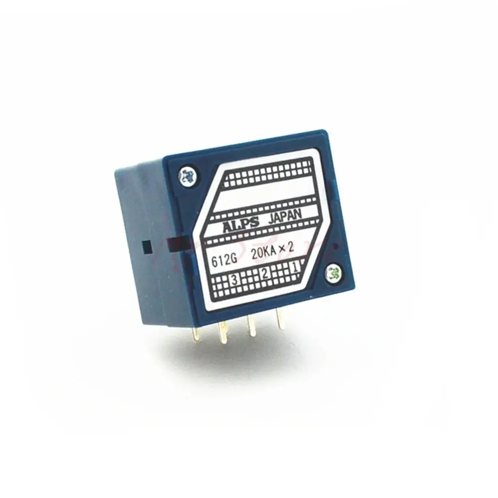 

20K ALPS RK27 VOLUME Potentiometer Dual 20KAX2 Slotted Japan