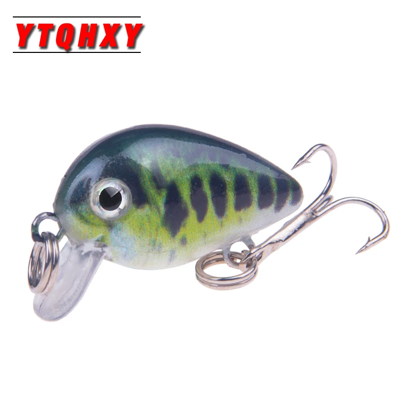 

YTQHXY 1 Pcs Fishing Mini Lure Crankbait 30mm 2.1g Swim Topwater Artificial Crank Bait Japan Hard Wobblers Pesca for Pike WQ381