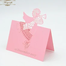 Пользовательские имя и дата место карты Лазерная резка на Первое Святое Причастие