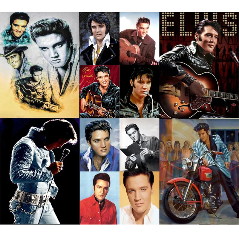 

Rock Singer 5d Diamond Painting French Elvis Johnny Hallyday Diy Cross Stitch Diamond Embroidery Diamond Painting Movie Stars