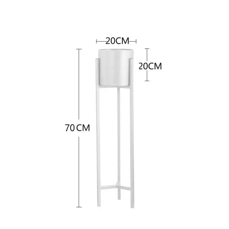 Скандинавский кованый Цветочный Стенд, аксессуары для украшения дома, напольный металлический цветочный горшок, креативный горшок для суккулентов - Цвет: M