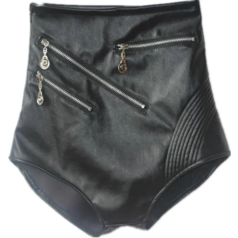 

Women's Sexy pu short High Waist sexy dance Black short pant