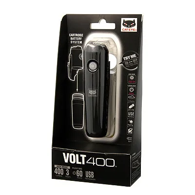 

CATEYE VOLT400 Bike Front Head Light Rechargeable Flashlight Lamps Black
