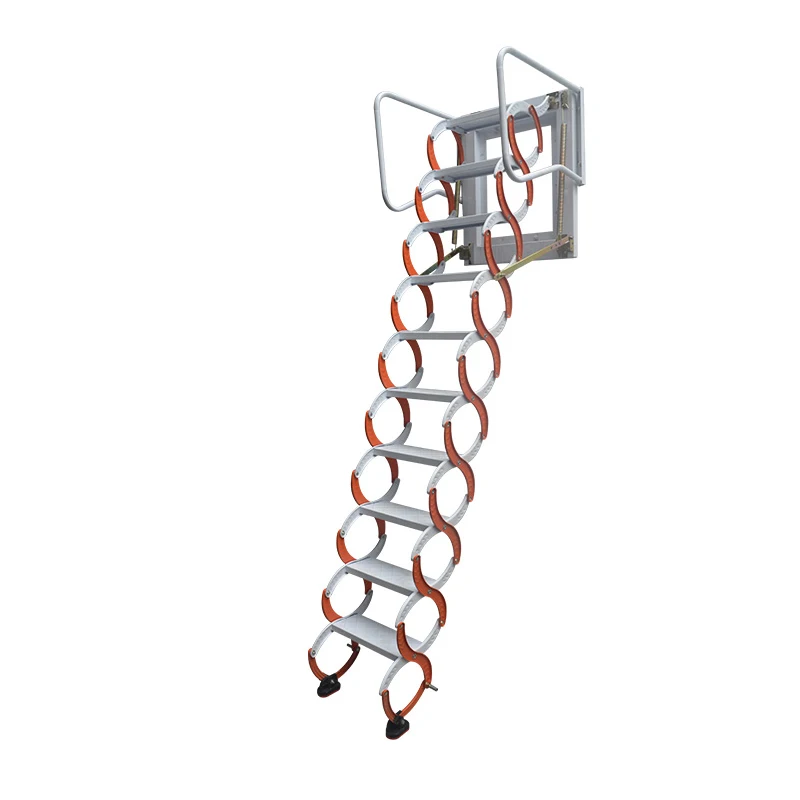  Foldable Loft External Staircase High Quality Fold Up Stairs to Attic Titanium Magnesium Wall Acces