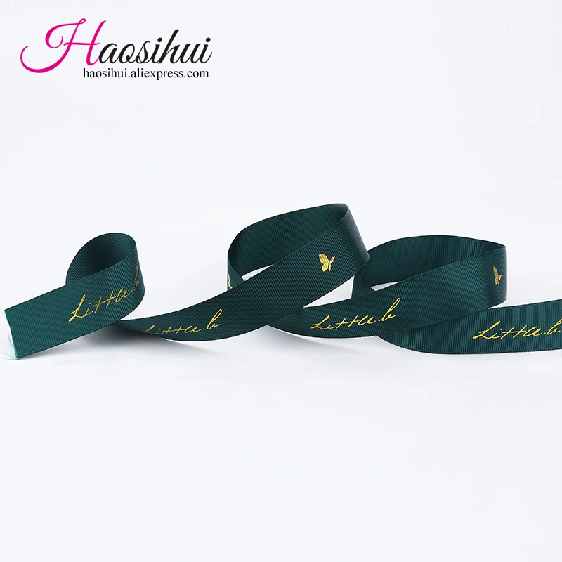 HAOSIHUI 5/8 ''(16 мм) оптовые дешевые персонализированные Grosgrain ленты для вечерние