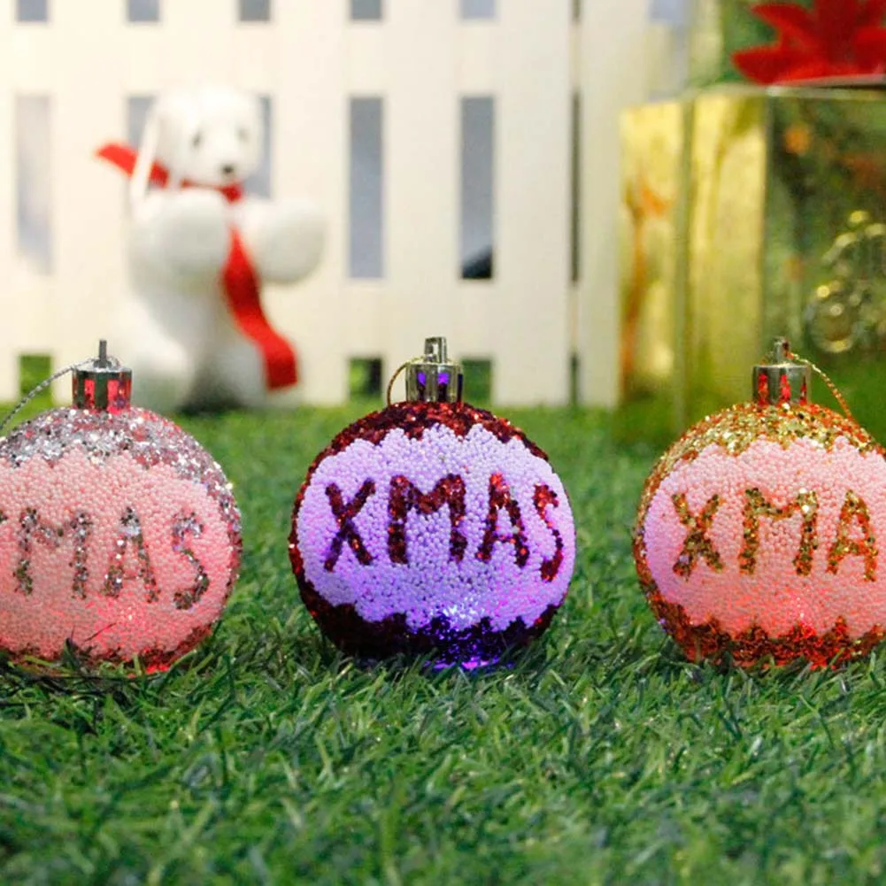 

3 PCS 16*8CM PVC Glitter Xmas Tree Balls Christmas Balls Baubles Xmas Tree Hanging Ornament Christmas Decor Sale WXV Sa