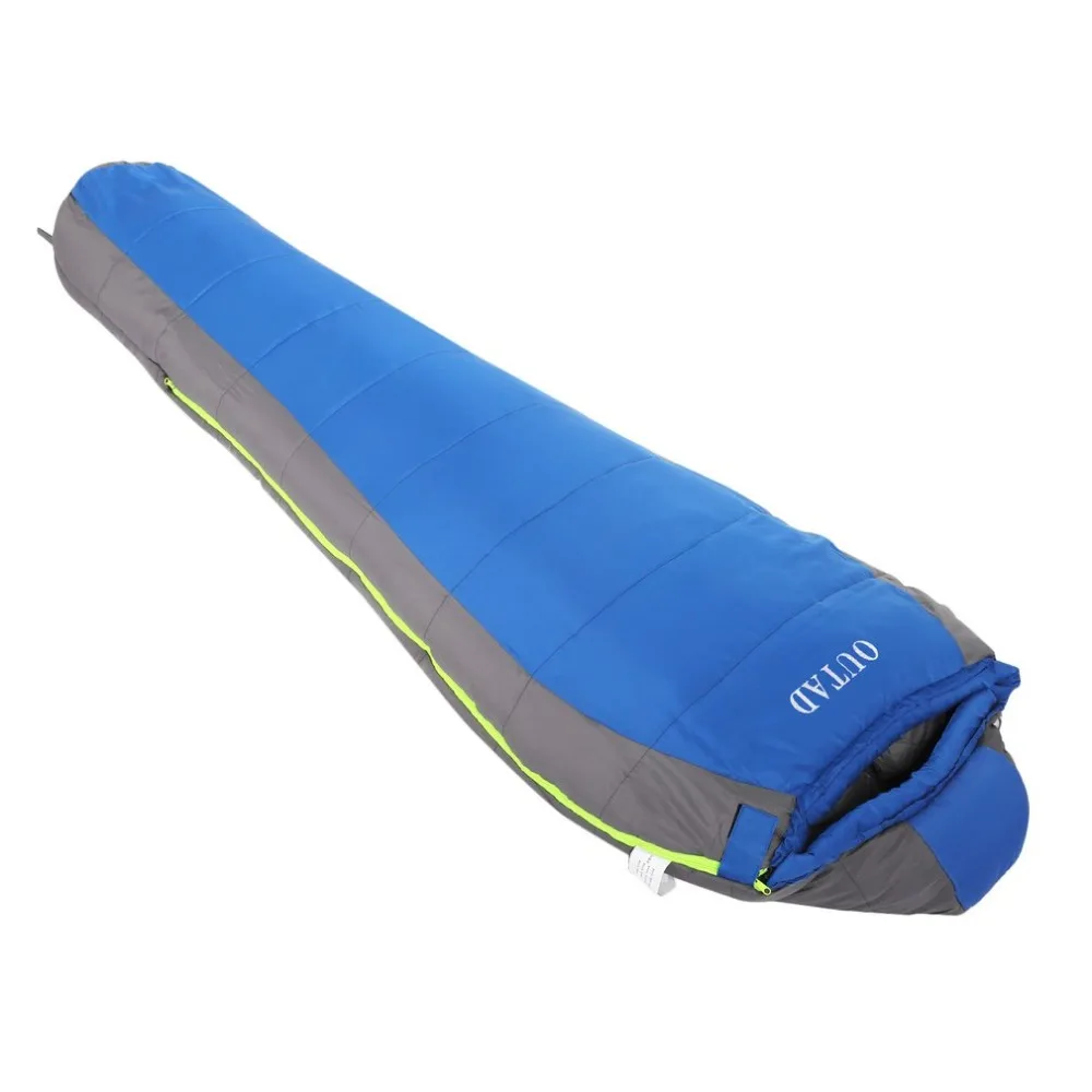 

OUTAD Portable Outdoor Winter Mummy Type Thermal Warm Adult Lightweight Cotton Sleeping Bag for Camping Adventure Family Home