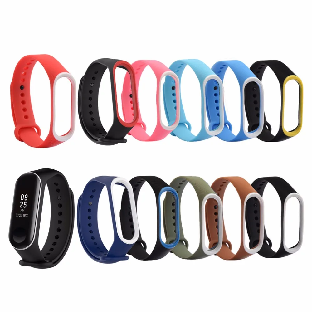 

New Soft Silicone Colorful Wristband Sport Bracelet Band Watch Strap For Xiaomi Mi Band 3