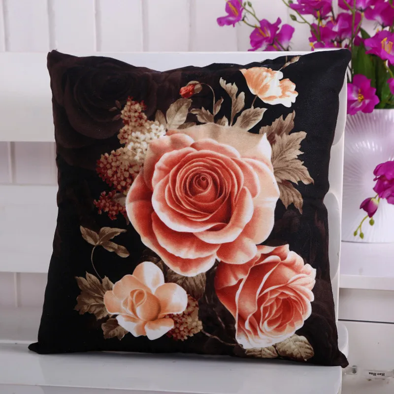 rose American contracted pillow sofa cushion cover to protect the waist