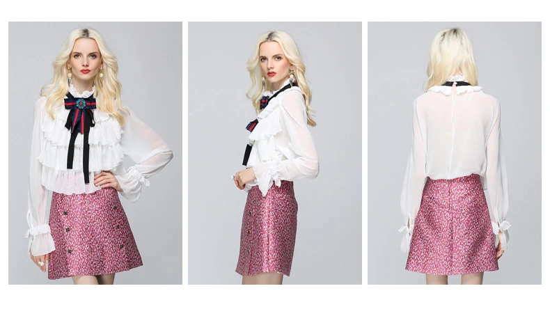 Bow Diamonds Collar Shirts  (12)