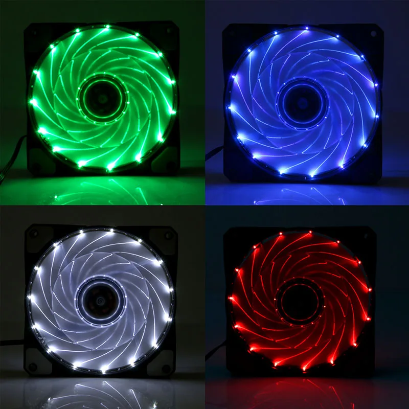 LED التبريد مروحة 3 دبوس/4 دبوس 120 مللي متر PWM PC وحدة معالجة خارجية للحاسوب وحدة المعالجة المركزية مسند تبريد للاب توب مدمج به مكبر صوت مروحة مع م...