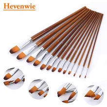 13 шт., набор кистей для рисования из нейлона и нейлона для детей школьного возраста, инструменты для рисования, акварельные принадлежности художественные Кисти