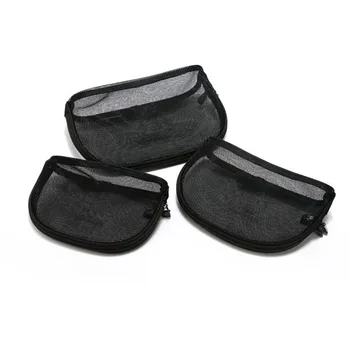 

15SETS / LOT FashionWomen Cosmetic Travel Pouch Net Yarn Makeup Bags Transparent Cosmetic Bag Travel Wash Organizers Pouch