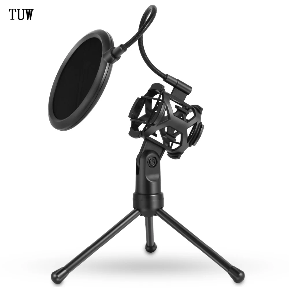 ABS microphone desktop 360 degrees rotation stander black quakeproof windproof bop net tripod standers PS-2 | Электроника