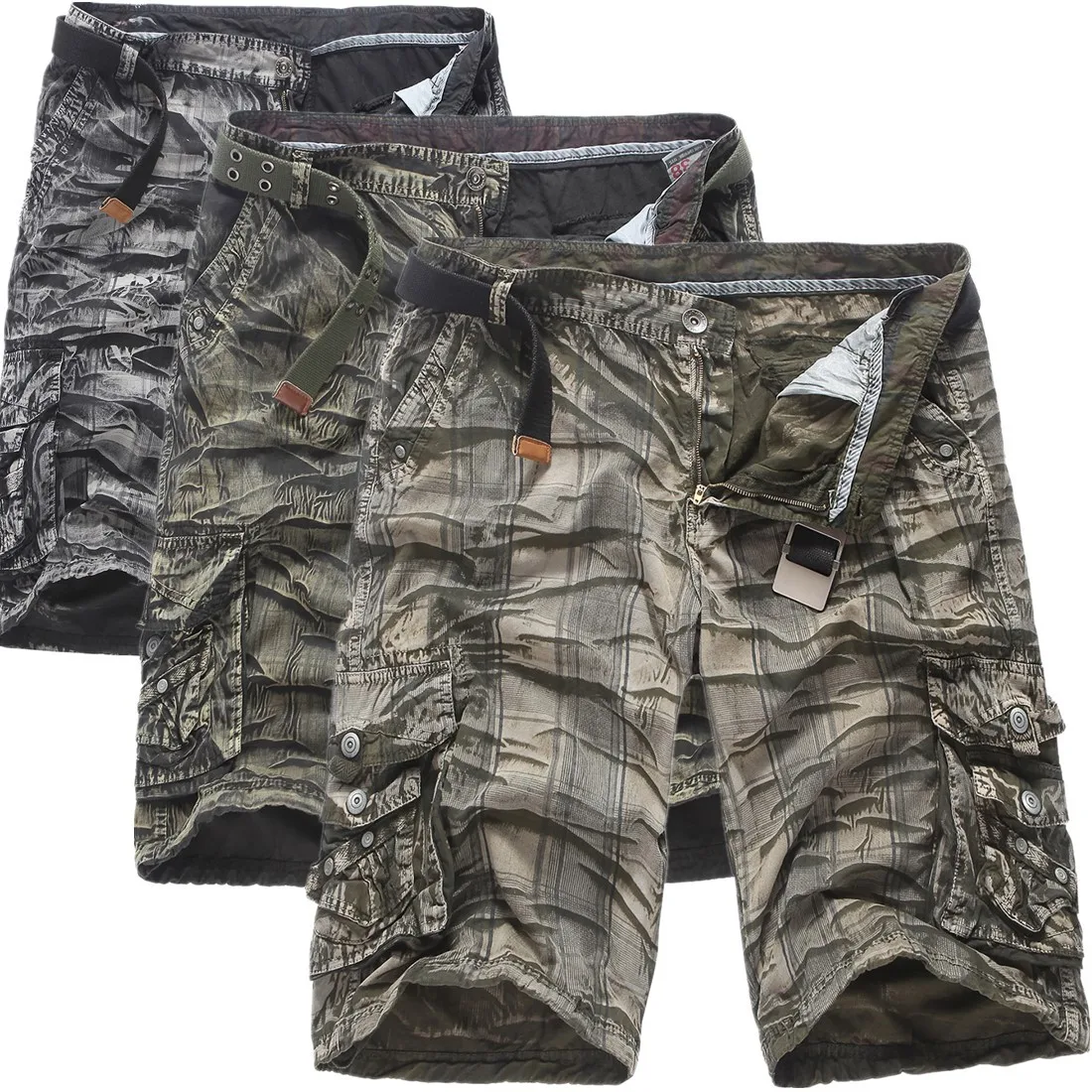 

The new summer 2019 cotton overalls hot camouflage men loose five minutes of pants