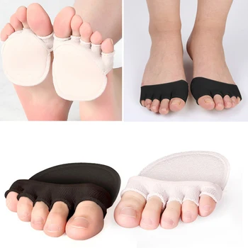 

1Pair 5 Toes Breathable Cotton Sponge Support Foot Care Massage Toe Socks Half Insoles Pads Cushion Metatarsal Sore Forefoot