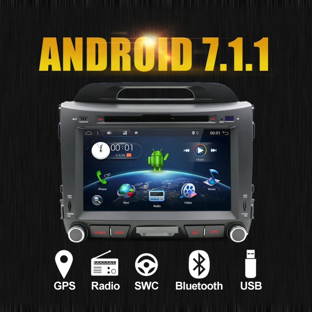 Top Quad core car dvd for KIA sportage 2011 2012 2013 2014 2015 car pc head unit gps navigation 2 din car stereo 1