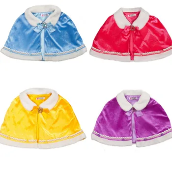 

2-10T Girl Dress Princess Cape Elsa Anna Style Beauty Short Cloak Girl Outdoor Warm Cosplay Cape Kid Dress Cape Girls Shawl