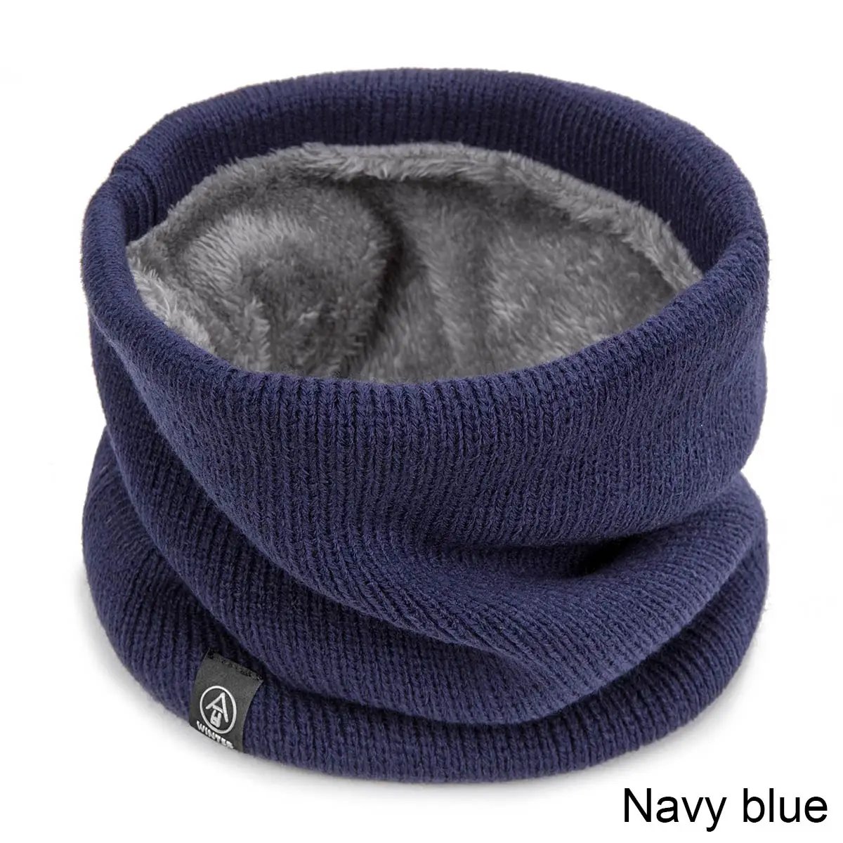 WISHCLUB зимние теплые матовый унисекс вязаная шею круглая обертка капота петли шаль-снуд на открытом воздухе утолщаются шарф для Для мужчин Для женщин - Цвет: 8