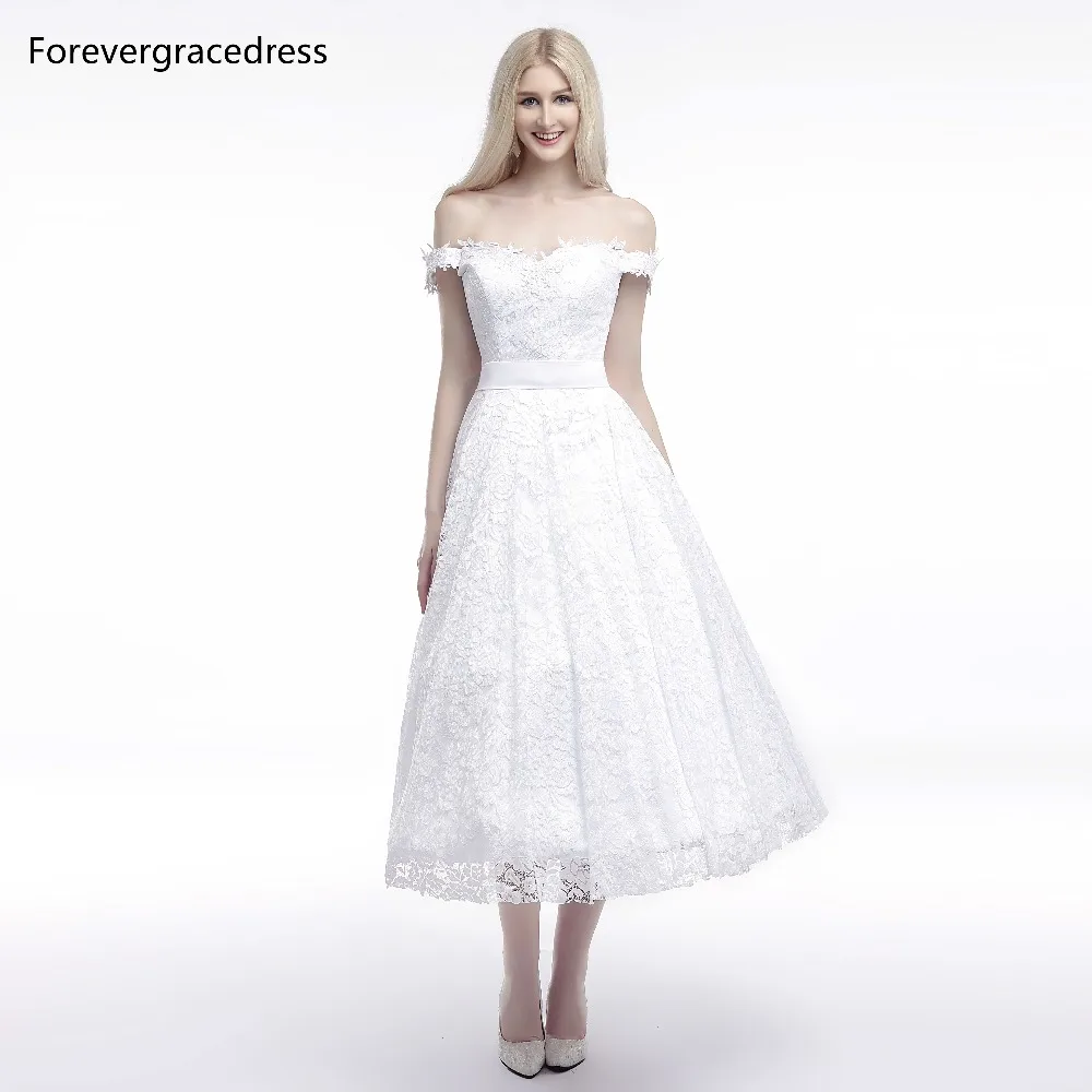 Forevergracedress 2017 A Line Lace Wedding Dress Sexy Off The Shoulder Bridal Gown Plus Size Custom Made | Свадьбы и торжества