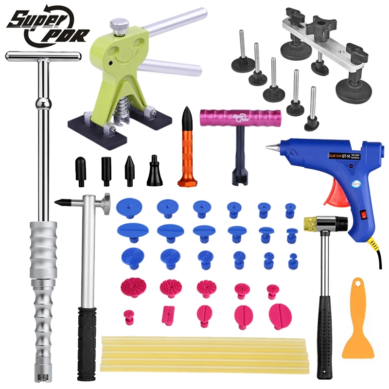 PDR dent repair tool kit Paintless car body dent removal tools dent puller lifter glue gun