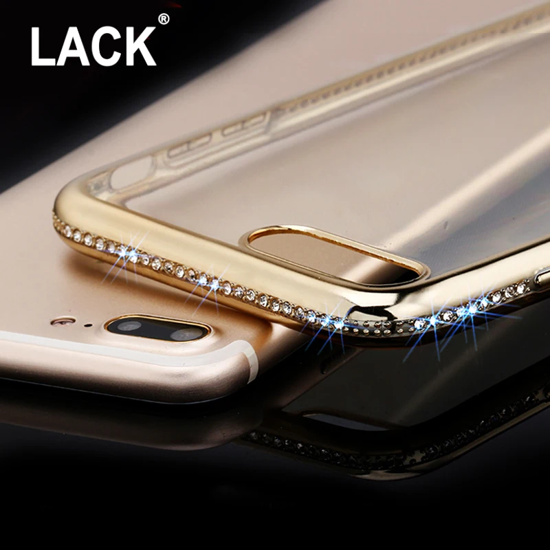 

Luxury Rhinestone Frame Case For iphone 7 Case For iphone7 7 Plus Phone Cases Ultra Thin Clear Crystal Diamond Capa Cover Newest