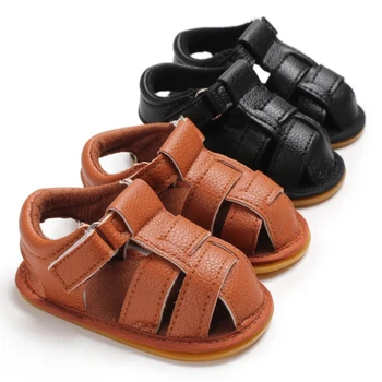 

Summer Toddler Soft Soled First Walkers Kids Shoes Baby Boys Breathable Anti-Slip PU Shoes Toddler shoes
