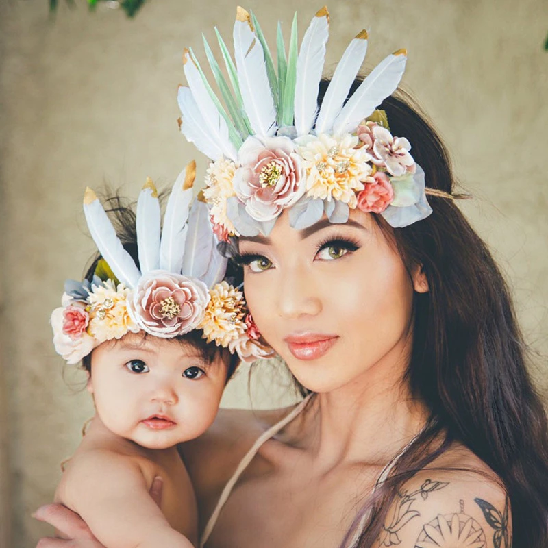 matching headbands mom and baby