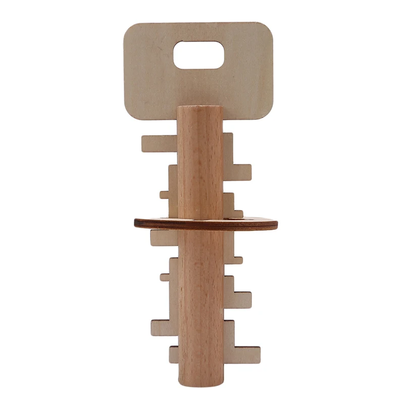 Wooden Toy Unlock Puzzle Key Classical Funny Kong Ming Lock Toys Intellectual Educational For Children Adult Puzzles Game Toy